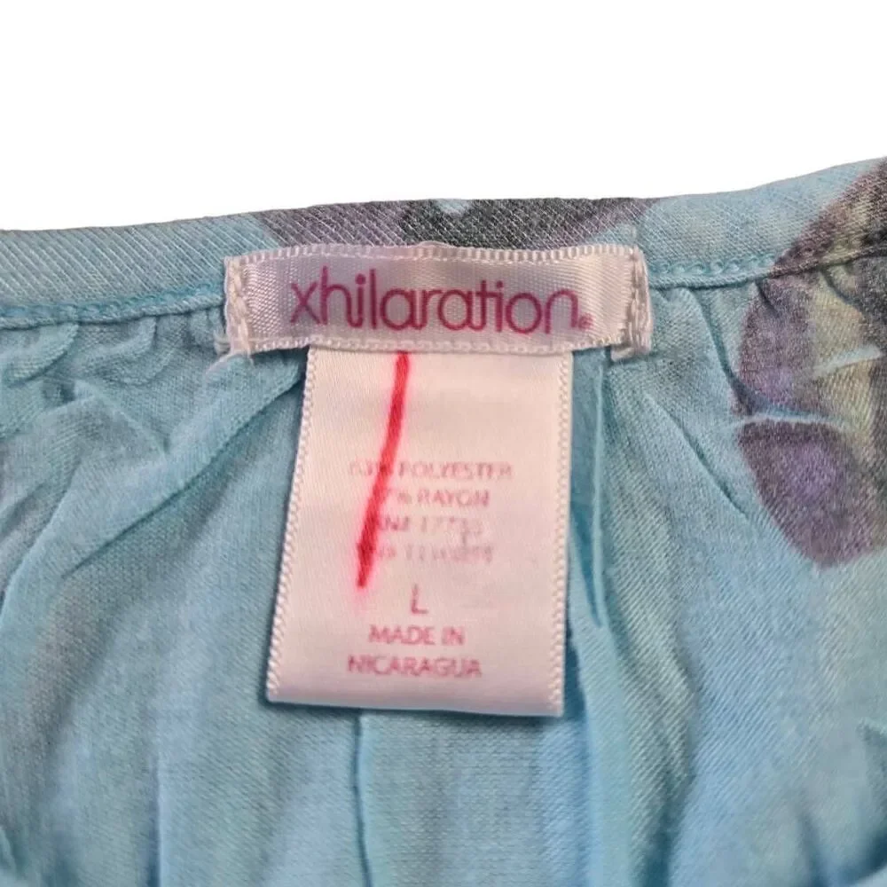 Xhilaration butterfly girl shirt L
